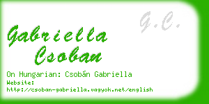 gabriella csoban business card